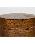 Burmese Vintage Negora Lacquer Circular Box with Snake Skin Pattern-10. Asian & Chinese Furniture, Art, Antiques, Vintage Home Décor for sale at FEA Home