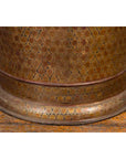 Burmese Vintage Negora Lacquer Circular Box with Snake Skin Pattern-11. Asian & Chinese Furniture, Art, Antiques, Vintage Home Décor for sale at FEA Home