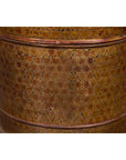 Burmese Vintage Negora Lacquer Circular Box with Snake Skin Pattern-12. Asian & Chinese Furniture, Art, Antiques, Vintage Home Décor for sale at FEA Home