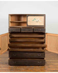 Early 20th Century Japanese Taishō Cabinet with Hand-Painted Woodblock Prints-4. Asian & Chinese Furniture, Art, Antiques, Vintage Home Décor for sale at FEA Home