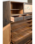 Early 20th Century Japanese Taishō Cabinet with Hand-Painted Woodblock Prints-6. Asian & Chinese Furniture, Art, Antiques, Vintage Home Décor for sale at FEA Home