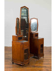 Vintage Vanity Table with Octagonal Mirrors & Marble Tabletops-3. Asian & Chinese Furniture, Art, Antiques, Vintage Home Décor for sale at FEA Home
