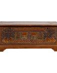 Indonesian 19th Century Carved and Painted Trunk with Architecture and Foliage-1. Asian & Chinese Furniture, Art, Antiques, Vintage Home Décor for sale at FEA Home