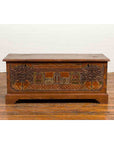 Indonesian 19th Century Carved and Painted Trunk with Architecture and Foliage-2. Asian & Chinese Furniture, Art, Antiques, Vintage Home Décor for sale at FEA Home