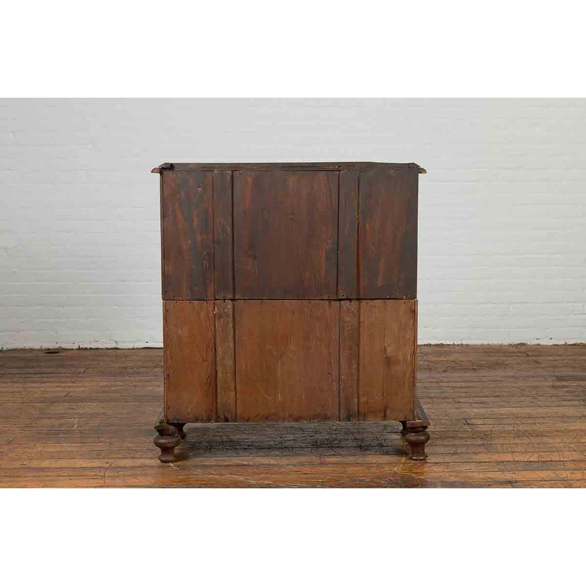 Indonesian 19th Century Five-Drawer Chest with Carved Sunburst and Ovoid Motifs-14. Asian & Chinese Furniture, Art, Antiques, Vintage Home Décor for sale at FEA Home