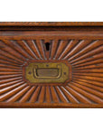 Indonesian 19th Century Five-Drawer Chest with Carved Sunburst and Ovoid Motifs-8. Asian & Chinese Furniture, Art, Antiques, Vintage Home Décor for sale at FEA Home