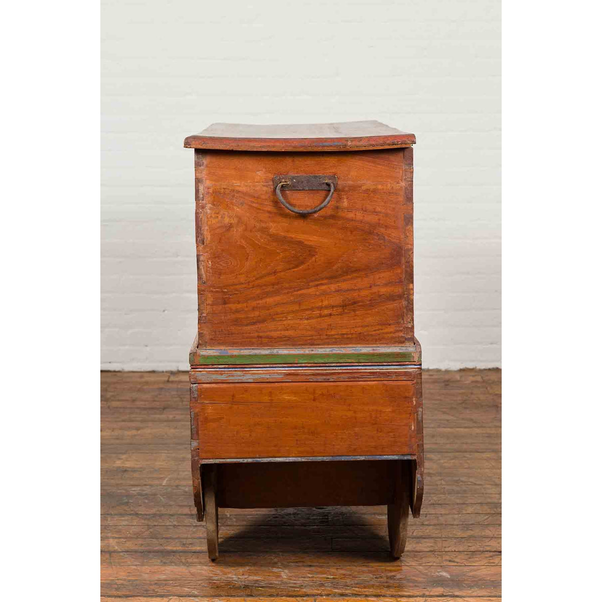 Indonesian Madurese 19th Century Polychrome Merchant's Blanket Chest on Wheels-15. Asian & Chinese Furniture, Art, Antiques, Vintage Home Décor for sale at FEA Home