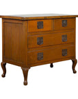 Chinese Vintage Four-Drawer Chest with Caramel Patina and Iron Hardware-1. Asian & Chinese Furniture, Art, Antiques, Vintage Home Décor for sale at FEA Home