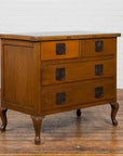 Chinese Vintage Four-Drawer Chest with Caramel Patina and Iron Hardware-2. Asian & Chinese Furniture, Art, Antiques, Vintage Home Décor for sale at FEA Home