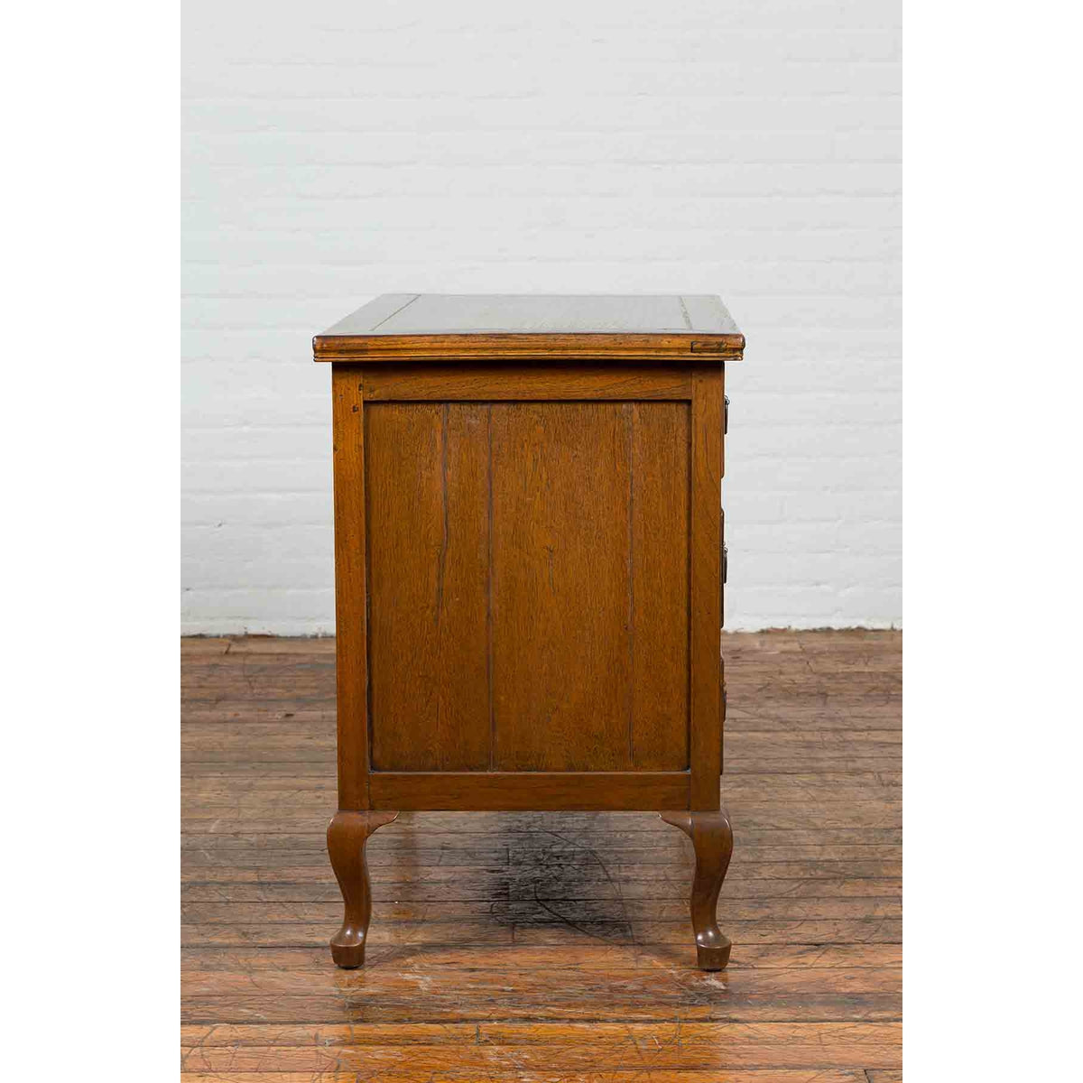 Chinese Vintage Four-Drawer Chest with Caramel Patina and Iron Hardware-10. Asian & Chinese Furniture, Art, Antiques, Vintage Home Décor for sale at FEA Home
