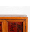 Chinese Early 20th Century Cabinet with Ink-Decorated Panels under Glass-6. Asian & Chinese Furniture, Art, Antiques, Vintage Home Décor for sale at FEA Home