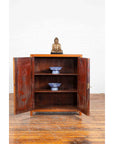 Chinese Early 20th Century Cabinet with Ink-Decorated Panels under Glass-3. Asian & Chinese Furniture, Art, Antiques, Vintage Home Décor for sale at FEA Home