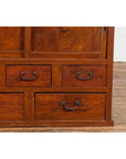 Japanese Taishō Period Keyaki Wood Cabinet with Sliding Doors and Five Drawers-11. Asian & Chinese Furniture, Art, Antiques, Vintage Home Décor for sale at FEA Home