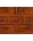 Japanese Taishō Period Keyaki Wood Cabinet with Sliding Doors and Five Drawers-12. Asian & Chinese Furniture, Art, Antiques, Vintage Home Décor for sale at FEA Home