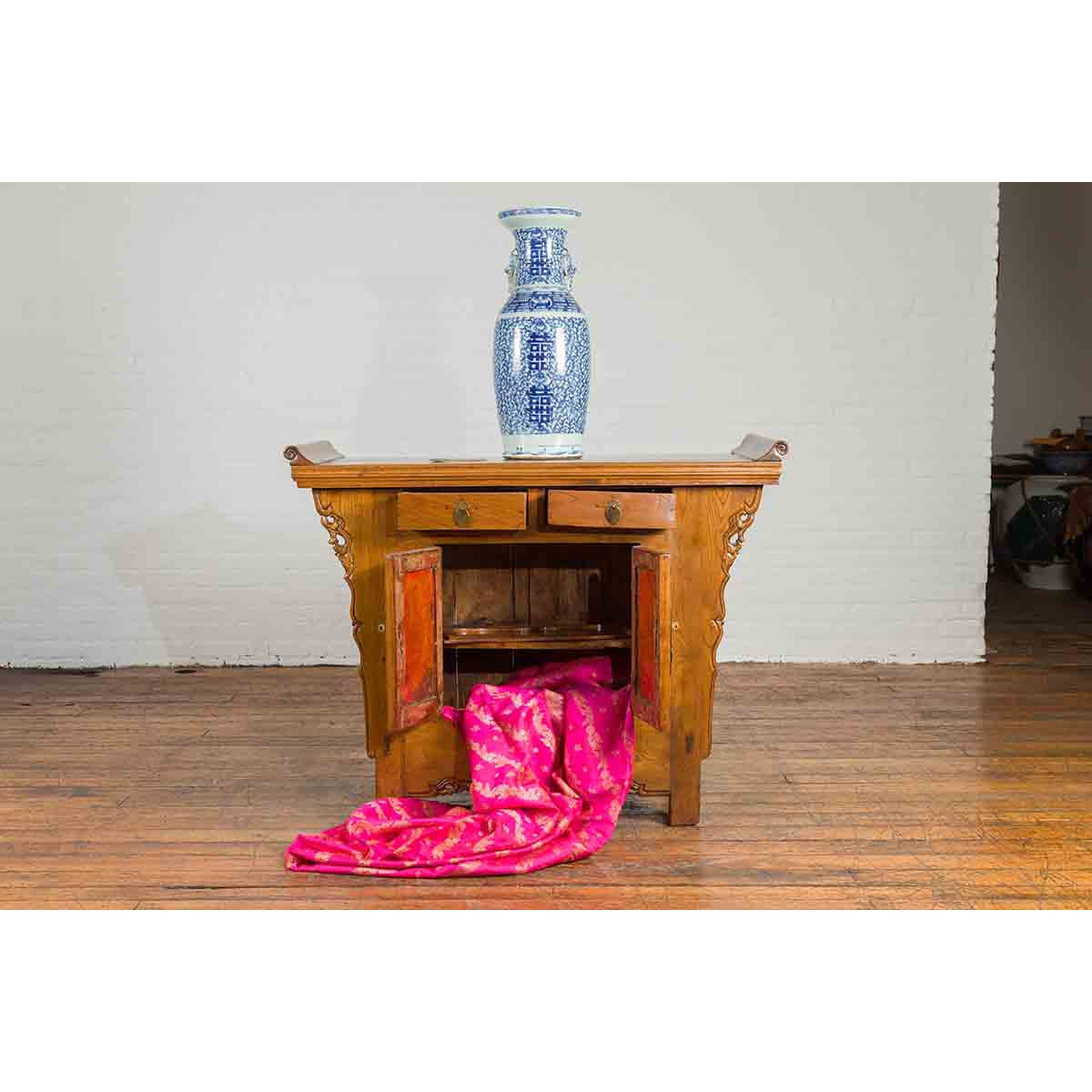 Qing Dynasty Antique Chinese Altar Cabinet-5. Asian & Chinese Furniture, Art, Antiques, Vintage Home Décor for sale at FEA Home