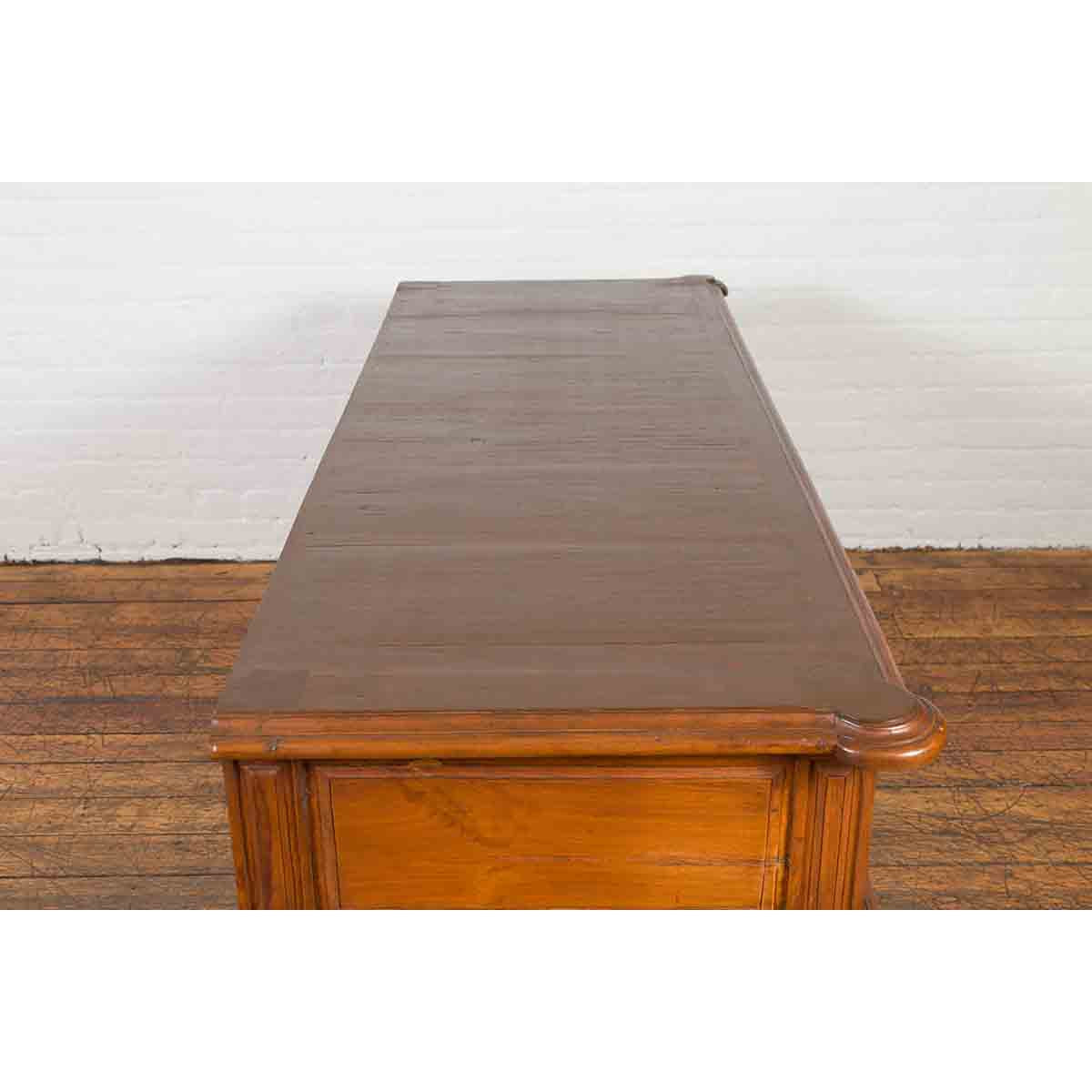Dutch Colonial Early 20th Century Low Table with Two Drawers and Cabriole Legs-12. Asian & Chinese Furniture, Art, Antiques, Vintage Home Décor for sale at FEA Home