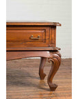 Dutch Colonial Early 20th Century Low Table with Two Drawers and Cabriole Legs-6. Asian & Chinese Furniture, Art, Antiques, Vintage Home Décor for sale at FEA Home