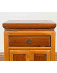 Vintage Two-Toned Side Table Cabinet with Single Drawer and Double Doors-6. Asian & Chinese Furniture, Art, Antiques, Vintage Home Décor for sale at FEA Home