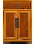Vintage Two-Toned Side Table Cabinet with Single Drawer and Double Doors-7. Asian & Chinese Furniture, Art, Antiques, Vintage Home Décor for sale at FEA Home