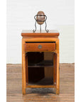 Vintage Two-Toned Side Table Cabinet with Single Drawer and Double Doors-5. Asian & Chinese Furniture, Art, Antiques, Vintage Home Décor for sale at FEA Home