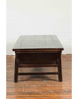 Chinese Qing Dynasty 19th Century Black Lacquer Coffee Table with Two Drawers-14. Asian & Chinese Furniture, Art, Antiques, Vintage Home Décor for sale at FEA Home