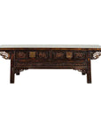 Chinese Qing Dynasty 19th Century Black Lacquer Coffee Table with Two Drawers-1. Asian & Chinese Furniture, Art, Antiques, Vintage Home Décor for sale at FEA Home