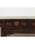 Chinese Qing Dynasty 19th Century Black Lacquer Coffee Table with Two Drawers-7. Asian & Chinese Furniture, Art, Antiques, Vintage Home Décor for sale at FEA Home
