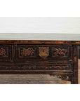 Chinese Qing Dynasty 19th Century Black Lacquer Coffee Table with Two Drawers-8. Asian & Chinese Furniture, Art, Antiques, Vintage Home Décor for sale at FEA Home
