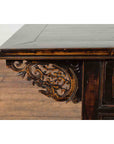 Chinese Qing Dynasty 19th Century Black Lacquer Coffee Table with Two Drawers-12. Asian & Chinese Furniture, Art, Antiques, Vintage Home Décor for sale at FEA Home