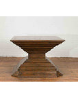 Indonesian Vintage Pagan Dynasty Style Pyramid-Shaped Console Pedestal Table-4. Asian & Chinese Furniture, Art, Antiques, Vintage Home Décor for sale at FEA Home