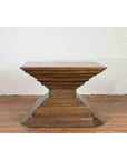 Indonesian Vintage Pagan Dynasty Style Pyramid-Shaped Console Pedestal Table-11. Asian & Chinese Furniture, Art, Antiques, Vintage Home Décor for sale at FEA Home