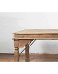 Indian Dining Table with Distressed Patina, Iron Details and Baluster Legs-7. Asian & Chinese Furniture, Art, Antiques, Vintage Home Décor for sale at FEA Home