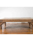 Oversized Antique Temple Door with Studs Made into a Carved Coffee Table-12. Asian & Chinese Furniture, Art, Antiques, Vintage Home Décor for sale at FEA Home