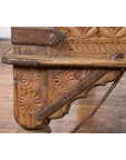 Oversized Antique Temple Door with Studs Made into a Carved Coffee Table-9. Asian & Chinese Furniture, Art, Antiques, Vintage Home Décor for sale at FEA Home