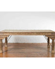 Antique Indian Courtyard Door Bleached and Converted into a Coffee Table-4. Asian & Chinese Furniture, Art, Antiques, Vintage Home Décor for sale at FEA Home