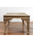 Antique Indian Courtyard Door Bleached and Converted into a Coffee Table-12. Asian & Chinese Furniture, Art, Antiques, Vintage Home Décor for sale at FEA Home