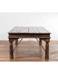 Antique Indian Courtyard Door Panel from Rajasthan Made into a Coffee Table-11. Asian & Chinese Furniture, Art, Antiques, Vintage Home Décor for sale at FEA Home