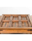 Indian 19th Century Sheesham Wood Courtyard Door Redesigned as a Coffee Table-14. Asian & Chinese Furniture, Art, Antiques, Vintage Home Décor for sale at FEA Home