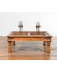 Indian 19th Century Sheesham Wood Courtyard Door Redesigned as a Coffee Table-3. Asian & Chinese Furniture, Art, Antiques, Vintage Home Décor for sale at FEA Home