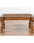 Antique Indian Arched Window Grate Made into a Coffee Table with Baluster Legs-2. Asian & Chinese Furniture, Art, Antiques, Vintage Home Décor for sale at FEA Home