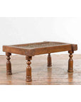Antique Indian Arched Window Grate Made into a Coffee Table with Baluster Legs-3. Asian & Chinese Furniture, Art, Antiques, Vintage Home Décor for sale at FEA Home