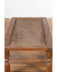 Indian Antique Window Grate Made into a Coffee Table with Turned Baluster Legs-11. Asian & Chinese Furniture, Art, Antiques, Vintage Home Décor for sale at FEA Home