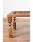 Indian Antique Window Grate Made into a Coffee Table with Turned Baluster Legs-4. Asian & Chinese Furniture, Art, Antiques, Vintage Home Décor for sale at FEA Home