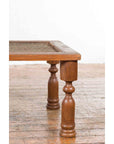 Indian Antique Window Grate Made into a Coffee Table with Turned Baluster Legs-6. Asian & Chinese Furniture, Art, Antiques, Vintage Home Décor for sale at FEA Home