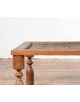 Indian Antique Window Grate Made into a Coffee Table with Turned Baluster Legs-7. Asian & Chinese Furniture, Art, Antiques, Vintage Home Décor for sale at FEA Home