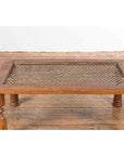 Indian Antique Window Grate Made into a Coffee Table with Turned Baluster Legs-9. Asian & Chinese Furniture, Art, Antiques, Vintage Home Décor for sale at FEA Home