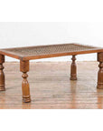 Indian Antique Window Grate Made into a Coffee Table with Turned Baluster Legs-2. Asian & Chinese Furniture, Art, Antiques, Vintage Home Décor for sale at FEA Home