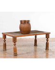 Indian Antique Window Grate Made into a Coffee Table with Turned Baluster Legs-3. Asian & Chinese Furniture, Art, Antiques, Vintage Home Décor for sale at FEA Home