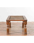 Indian Antique Window Grate Made into a Coffee Table with Turned Baluster Legs-10. Asian & Chinese Furniture, Art, Antiques, Vintage Home Décor for sale at FEA Home