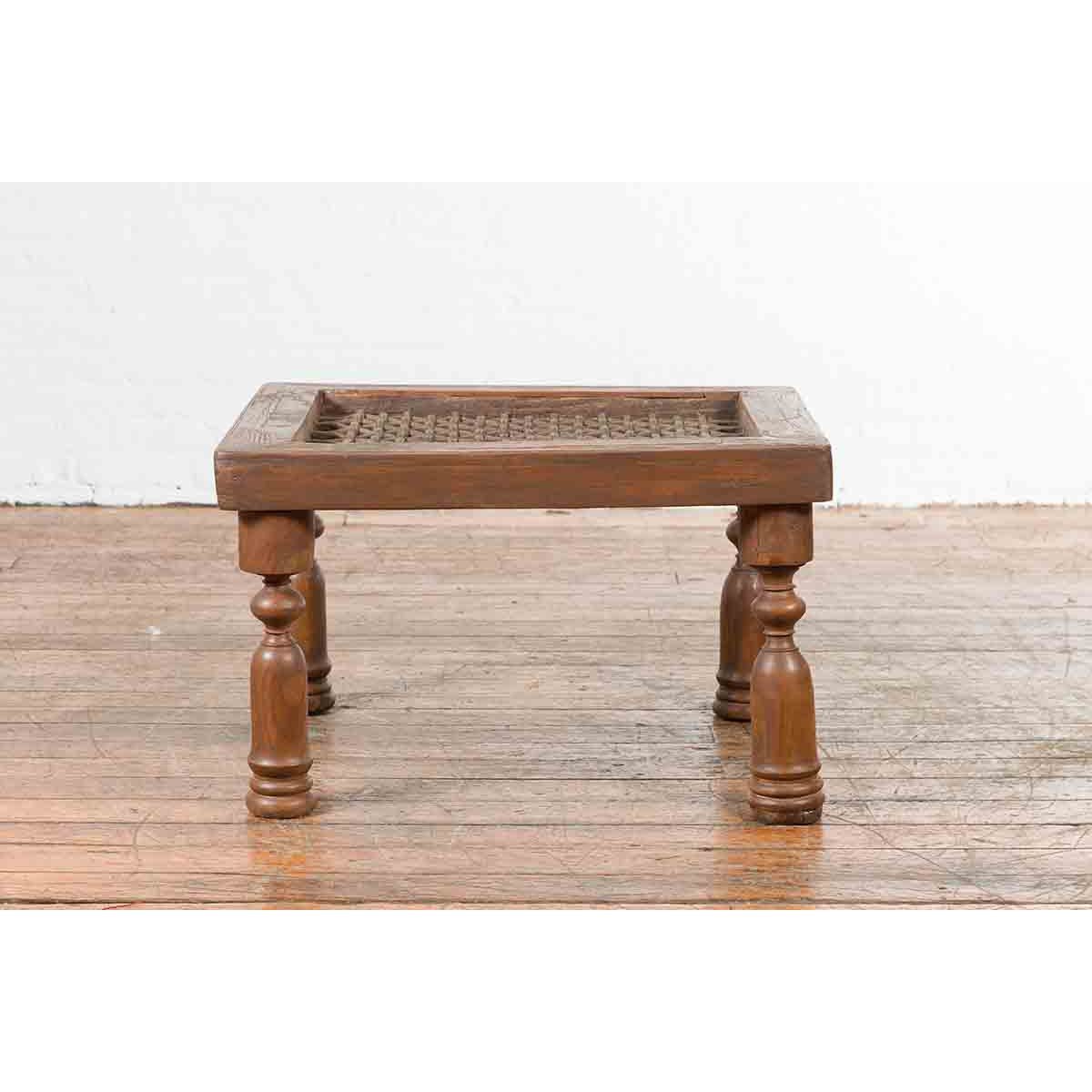 Antique Indian Window Grate Made into a Coffee Table-3. Asian & Chinese Furniture, Art, Antiques, Vintage Home Décor for sale at FEA Home